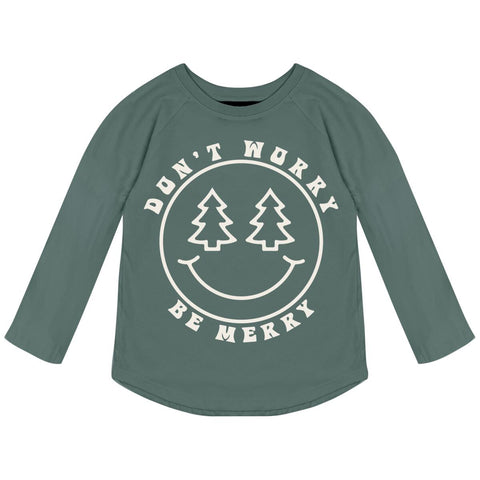 Tiny Whales - Long Sleeve Raglan Tee - Be Merry