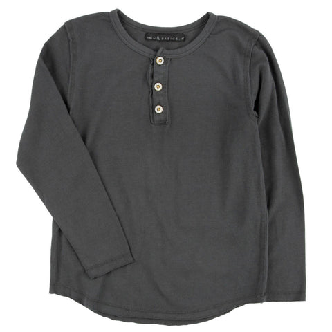 Miki Miette - Buzz Henley Long Sleeve - Slate