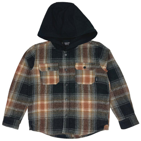 Tiny Whales - Hooded Flannel - Lone Pine