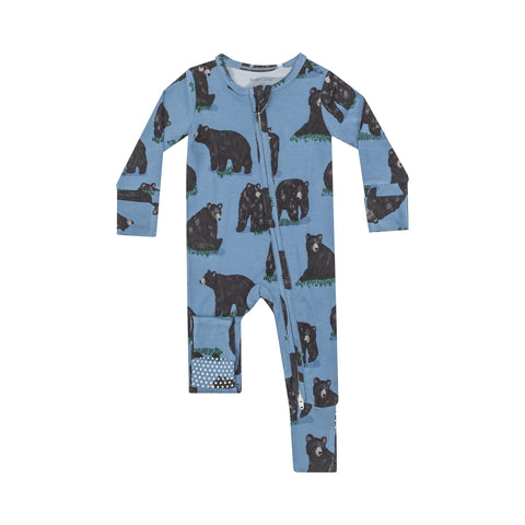 Angel Dear - 2 Way Zipper Romper - Black Bears