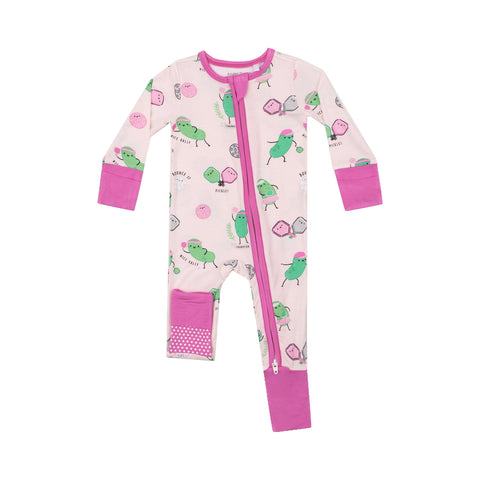 Angel Dear - 2 Way Zipper Romper - Pickleball Pink