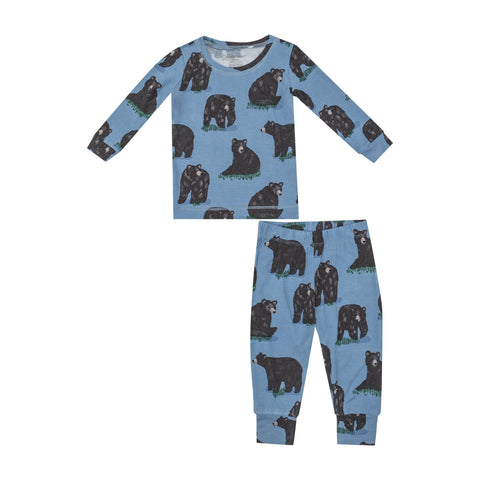 Angel Dear - Long Sleeve Loungewear Set - Black Bears