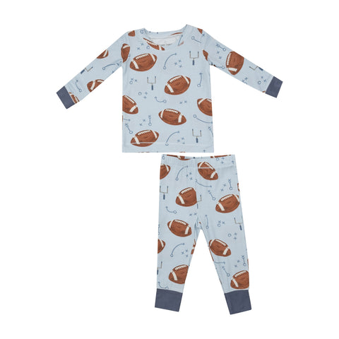 Angel Dear - Long Sleeve Loungewear Set - Footballs Blue