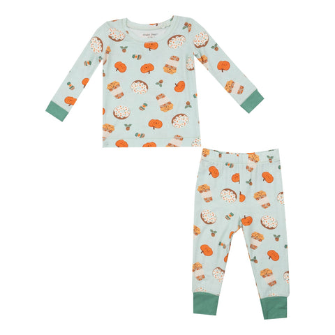 Angel Dear - Long Sleeve Loungewear Set - Pumpkin Spice Latte