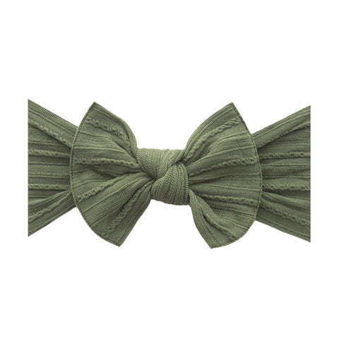 Baby Bling - Cable Knit Knot - Army Green