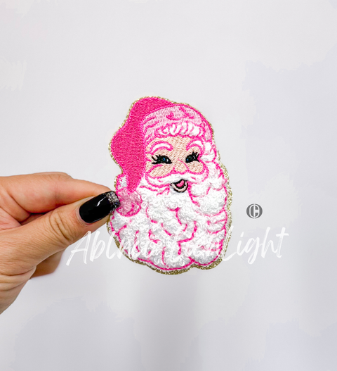 ABLN Boutique - Patch - 3” Preppy Pink Santa