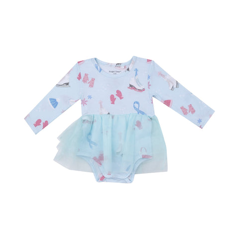 Angel Dear - Long Sleeve Tutu Bodysuit - Ice Skating