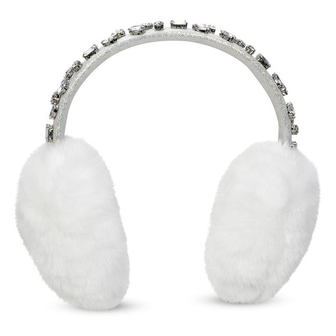 IScream - Rhinestone Earmuffs - White