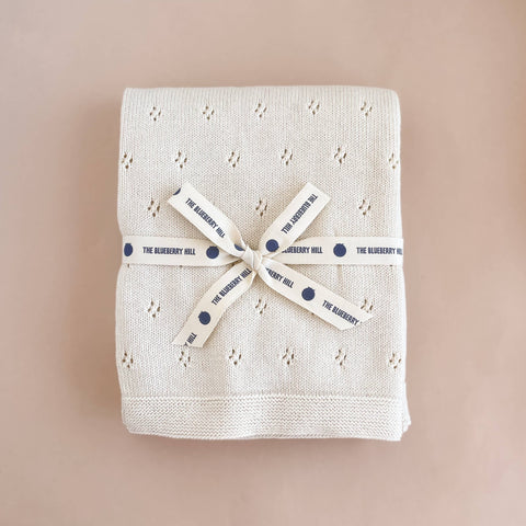 The Blueberry Hill - Blush Bunny Lovey Cream Blanket Set