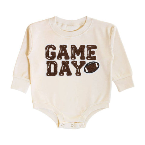 Sweet Wink - Long Sleeve Football Baby Bodysuit - Game Day Patch