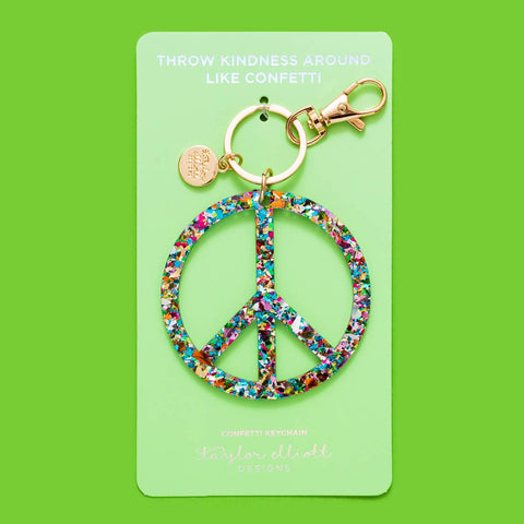 Taylor Elliott Designs - Keychain - Peace Sign