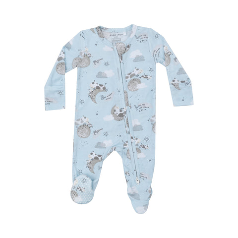 Angel Dear - 2 Way Zipper Romper - I Love You to The Moon Cows