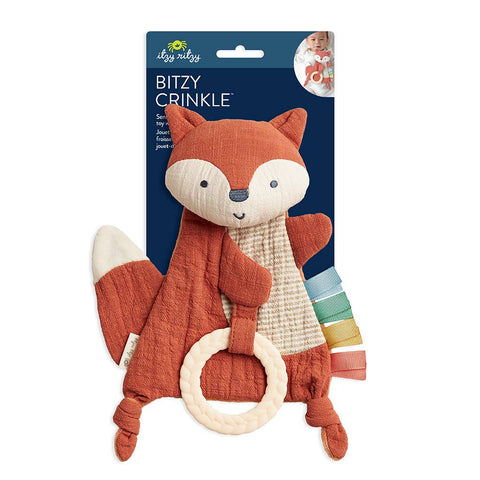 Itzy Ritzy - Bitzy Crinkle Sensory Toy with Teether - Fox