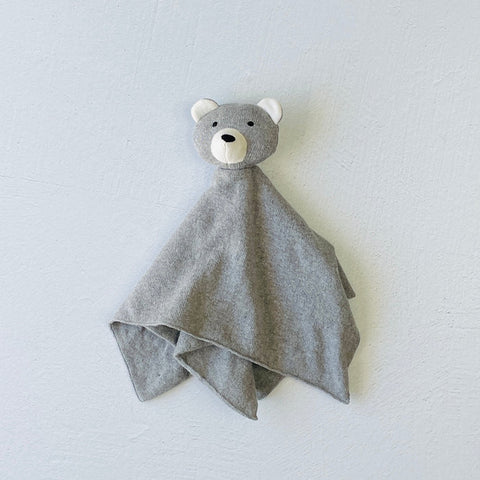 Viverano - Organic Baby Lovey Cuddle Cloth - Grey Bear