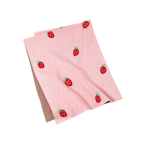 Viverano - Jacquard Knit 3D Baby Blanket - Strawberry