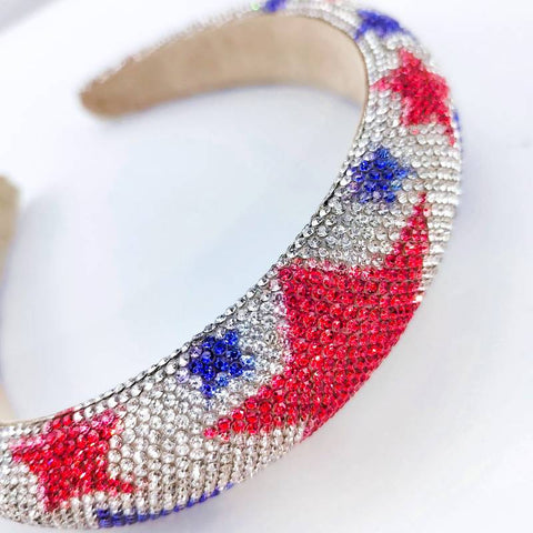 Mavi Bandz - Crystal Headband - Patriotic Star Rainbow