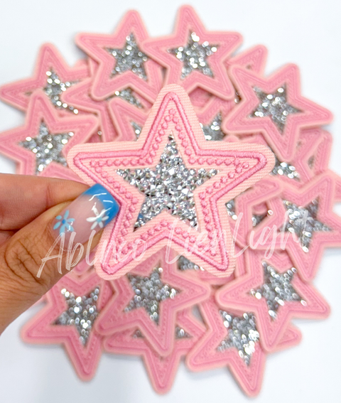 ABLN Boutique - Patch - 2.5" Pink Rhinestone Star