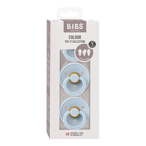 BIBS - Pacifier Try It Collection 3PK - Baby Blue