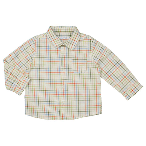 Mayoral - Long Sleeve Checked Shirt - Forest