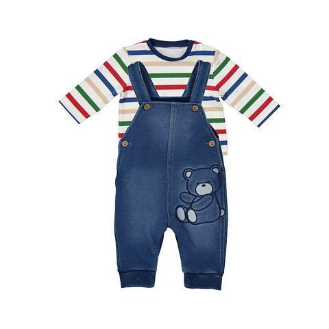 Mayoral - Fleece Overall Set - Blue Jean