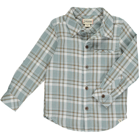 Me and Henry - Atwood Woven Shirt - Blue/White Plaid