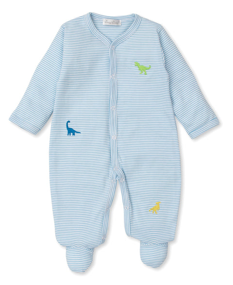 Kissy Kissy - Stripe Snap Footie - Dinosaur Galore