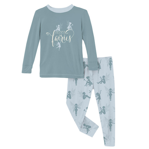 Kickee Pants - Long Sleeve Graphic Pajama Set - Forest Fairies