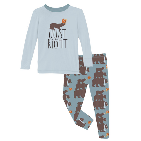 Kickee Pants - Long Sleeve Graphic Pajama Set - Naughty Bears