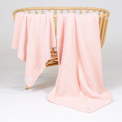 Lou Lou and Company - Chenille Blanket - Blush pink