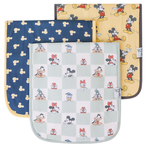 Copper Pearl - Premium Burp Cloth Set - Mickey Mouse & Friends