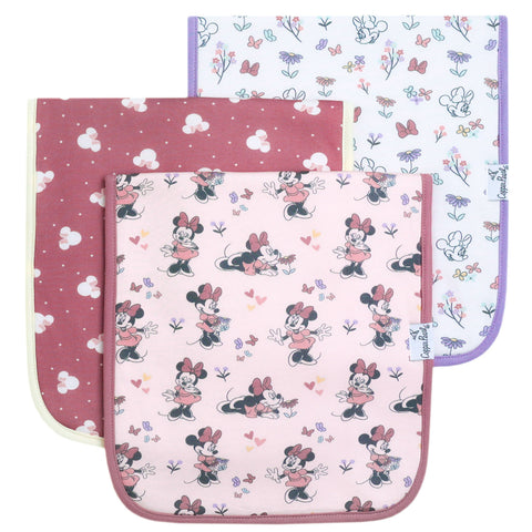 Copper Pearl - Premium Burp Cloth Set - Minnie Mouse