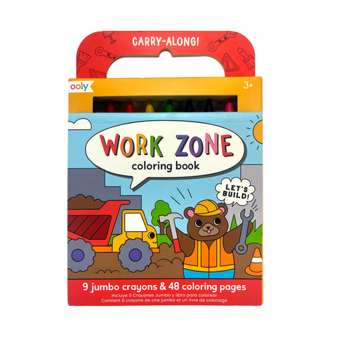 Carry Along Crayon & Coloring Book Kit - Work Zone