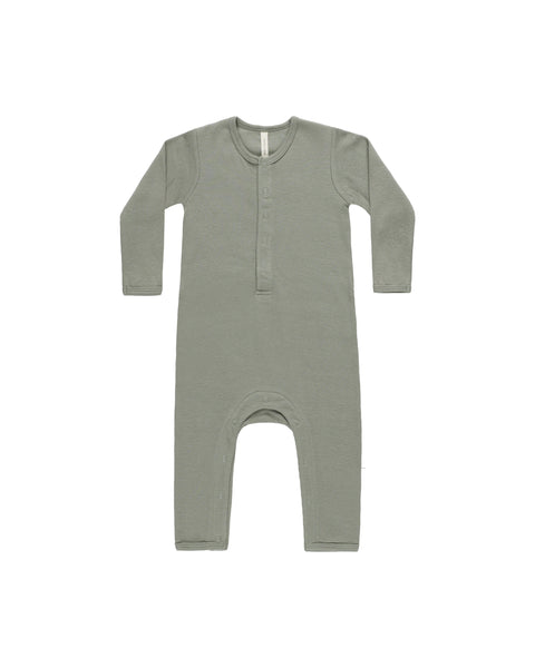 Quincy Mae - Ribbed Baby Jumpsuit - Basil