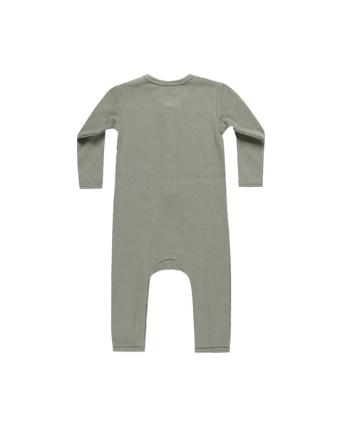 Quincy Mae - Ribbed Baby Jumpsuit - Basil