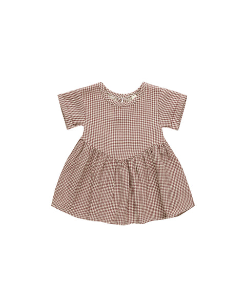 Quincy Mae - Brielle Dress - Plum Gingham