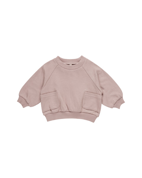 Quincy Mae - Pocket Sweatshirt - Mauve