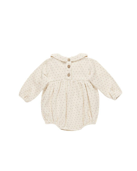 Quincy Mae - Peter Pan Romper - Polka Dot