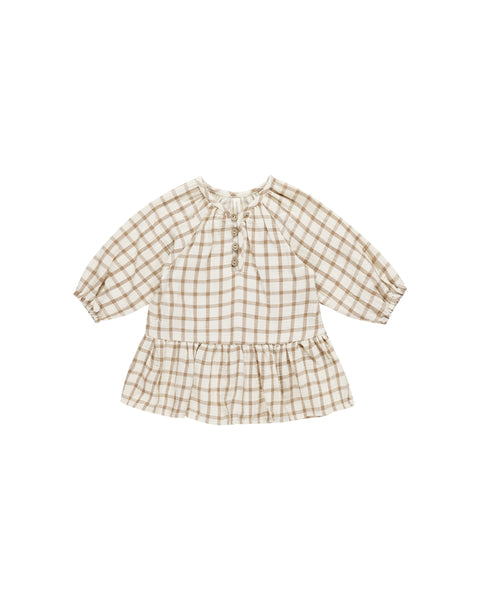 Quincy Mae - Lany Dress - Cinnamon Plaid