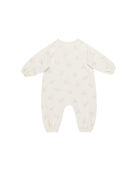 Quincy Mae - Henley Bubble Jumpsuit - Swans