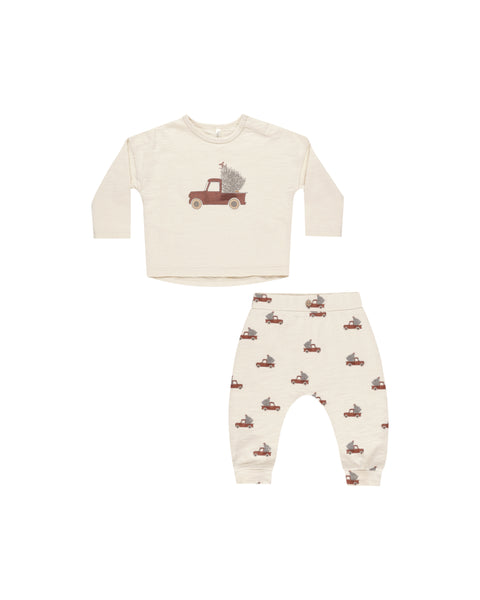 Rylee + Cru - Long Sleeve Tee & Pant Set - Trucks