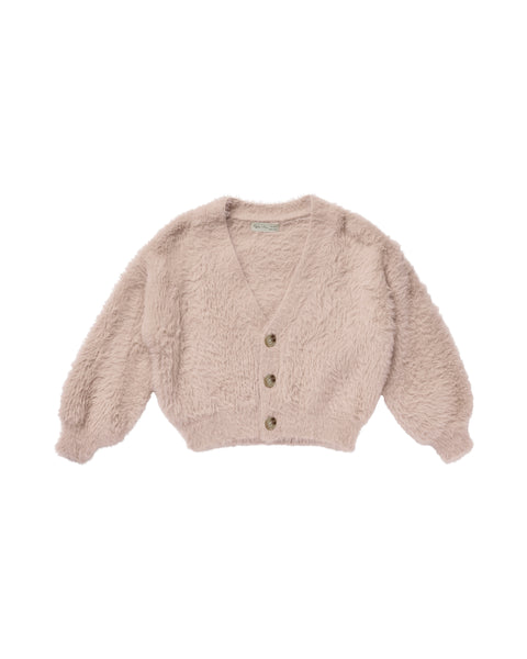 Rylee + Cru - Fuzzy Cardigan - Blush