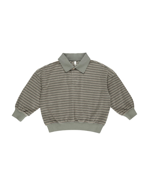 Rylee + Cru - Collared Sweatshirt - Retro Stripe