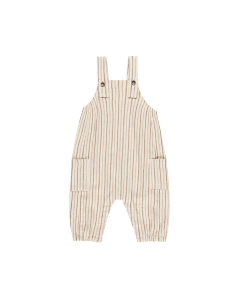 Rylee + Cru - Cargo Baby Overall - Saddle Pinstripe