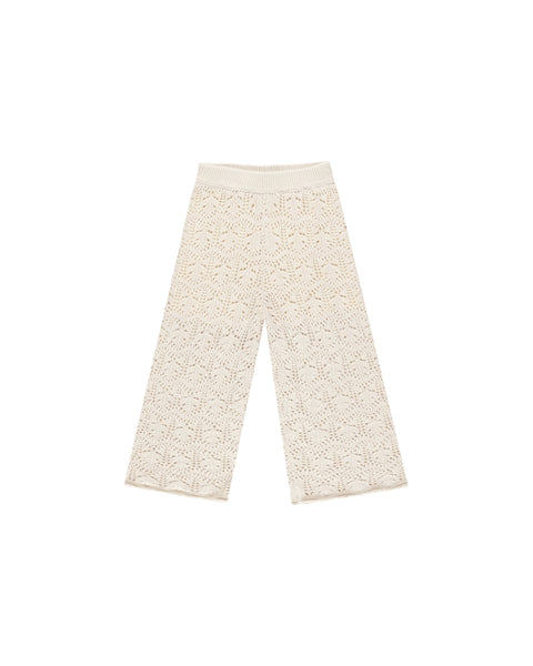 Rylee + Cru - Crochet Knit Pant - Natural