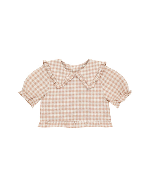 Rylee + Cru - Prairie Blouse - Pink Gingham