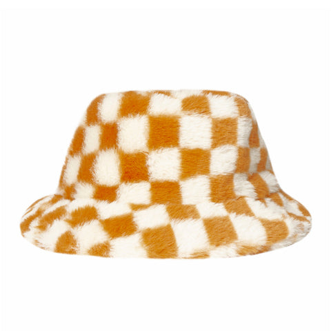 Rockahula Kids - Furry Bucket Hat - Toffee Check