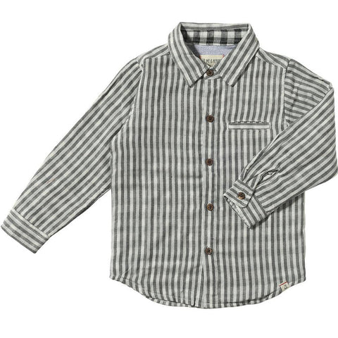 Me and Henry - Parker Lined Woven Shirt - Cream/Black Stripe