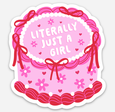 Inviting Affairs Paperie - Literally Just A Girl Sticker