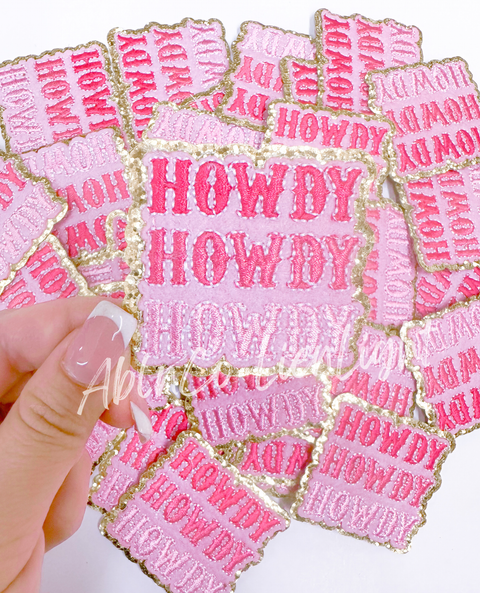 ABLN Boutique - Patch - 3" Sequin Howdy Cowgirl