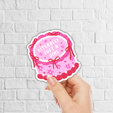 Inviting Affairs Paperie - Literally Just A Girl Sticker